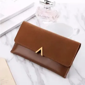 Peněženka Dámská podlouhlá elegantní peněženka - hnědý