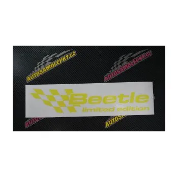 Polep vozidla SAMOLEPKA Beetle limited edition levá (10 - červená) NA AUTO, NÁLEPKA, FÓLIE, POLEP, TUNING, VLASTNÍ TEXT, TISK, AUTOSAMOLEPKY.cz, POLEPY, OBRÁZEK, LOGO, SAMOLEPKY