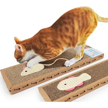 Škrabadlo pro kočky, kartonové, robustní, 37x12cm