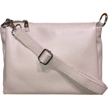 Kabelka Vera Pelle kožená dámská crossbody kabelka pudrová 8799 ku6e D68