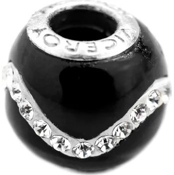 Dětské navlékací korálky Dámské korálky Viceroy VMM0210-15 Černá Stříbřitý (1 cm)