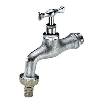 Ventil TIEMME 1/2" zahradní výtokový ventil EOLO pochromovaný s připojením na hadici