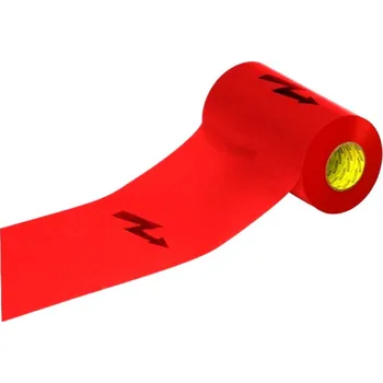 Výstražná páska Výstražná fólie ANTICOR 611 červená 220x 50 s bleskem