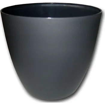 Obal na květináč Dekorativní květináč Ella 13 cm - matná antracit PLASTKON