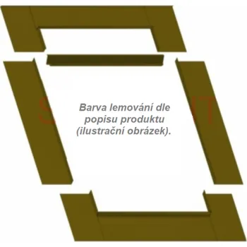 Příslušenství k oknu SKLADOVÁ-OKNA.cz Skladova-okna Těsnící lemování na vlnité krytiny hnědá, 940/1180 mm