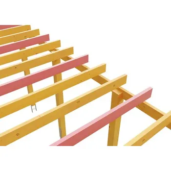 Zpevnění pro vyšší sněhovou zátěž SKAN HOLZ 2,0 kN/m² pro přístřešky Emsland/Wendland 354 x 846 cm dub světlý