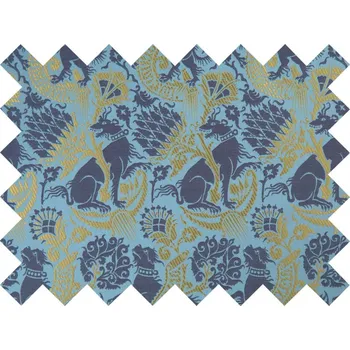 HEDVA ČESKÝ BROKÁT Vzorek brokátu 5x10cm 50749 PES A BODLÁK modrá | 45