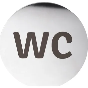 Sada koupelnových doplňků SAPHO WC označení 75x75mm, broušený nerez XP117