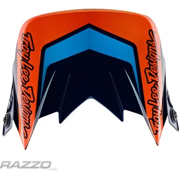 Helma na motorku Náhradní kšilt helmy TroyLeeDesigns GP Overload Navy Orange Visor
