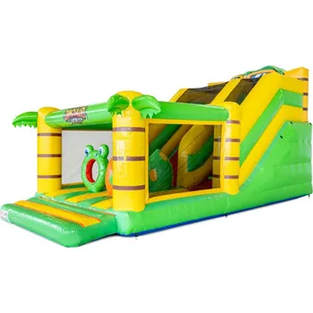 Skákací hrad Nafukovací skluzavka Multi Fun Dino | Velká skluznice se skákací plochou navíc - tematické | Profi provedení | Certifikováno