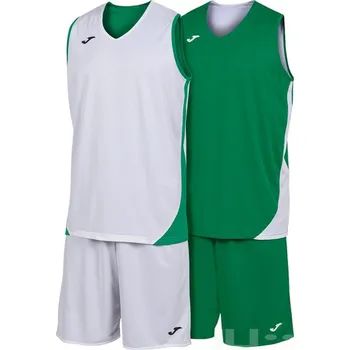 Basketbalový komplet JOMA KANSAS, barva zelená - bílá, velikost XS