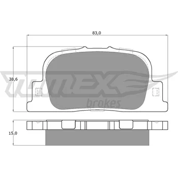 Brzdová destička Sada brzdových destiček, kotoučová brzda TOMEX Brakes TX 13-71