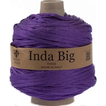Příze Borgo de Pazzi Inda Big 24 Fialová (Špagátová příze Inda Big Fialová)