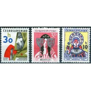 Poštovní známka Českosloveská pošta (1974) č. 2093 - 2095 ** - Československo - Politické a kulturní výročí