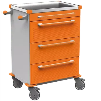 Servírovací stolek MOBI 58 N vozík zdravotnický, plast ABS, oranžová