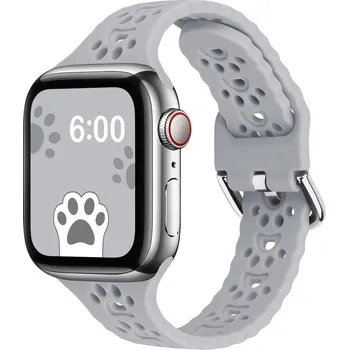 Příslušenství k chytrým hodinkám Akce 2+1 Řemínek s pacičkami a přezkovým zapínáním pro Apple Watch 38/40/41/42(S10)mm Barevná varianta: Šedý