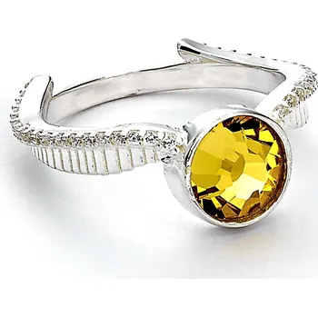 Prsten Stříbrný prsten Harry Potter - Zlatonka s krystaly - L