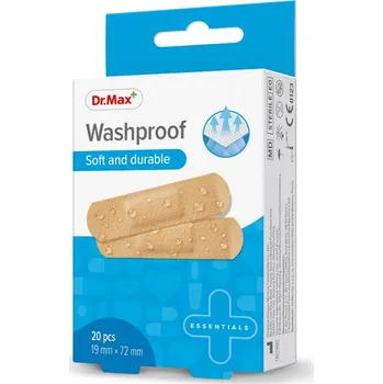 Náplast Dr. Max Washproof Soft and durable 19 mm x 72 mm náplast 20 ks