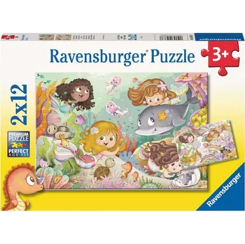 puzzle pro nejmenší RAVENSBURGER Puzzle Víly a mořské panny 2x12 dílků