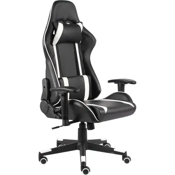 vidaXL Otočná herní židle PVC [20481] Barva: Bílá