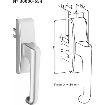 Okenní klika SOBINCO Sobinko klika stříbrná S30000-654 C1