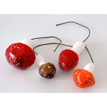 umělá květina Hříbek na drátku - C