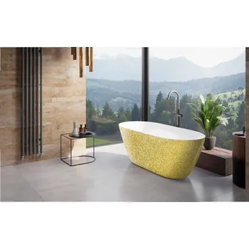 Vana Vana MOYA Glam 160x68 cm volně stojící univerzální zlatá sifon chrom VANMOYA160CG1