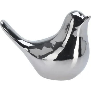 H&L Dekorace Bird 10cm, stříbrná, pohled napravo