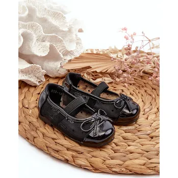 Dívčí baleríny Dětské balerínky s mašlí Jellema Barva: Černá, Velikost: 21