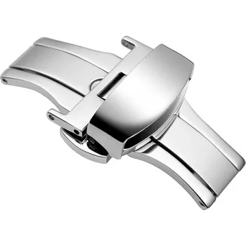 Řemínek na hodinky Motýlková spona 14 mm stříbrná