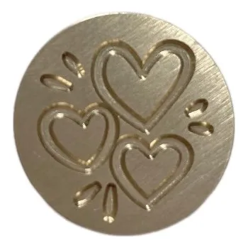 Pečeť mintopia Pečetidlo mosazné průměr 25mm srdíčka