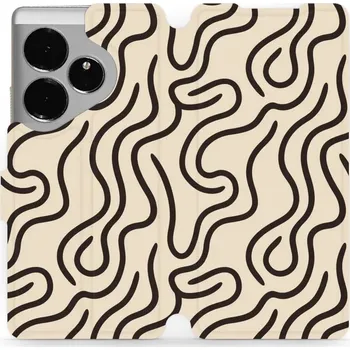 Pouzdro na mobilní telefon Flipové pouzdro Mobiwear - Realme GT 6 5G - VA60S Linky (Knížkové flip pouzdro, obal, kryt na mobil Realme GT 6 5G - VA60S Linky, materiál Umělá kůže + TPU - ochrana 360°, stojánek, silikonová vanička, magnetické zavírání)