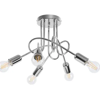 Sollux SL.1441 - Přisazený lustr LOOP 5xE27/15W/230V chrom