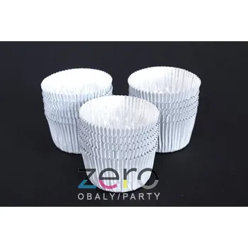 Jednorázové nádobí Košíčky ALU 24x16 mm (100 ks) - stříbrné