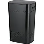 KELA Koš na prádlo sedací Malaga kovový černý 39,5x29,5x57,5cm KL-23964