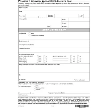 Tiskopis Optys Posudek o zdravotní způsobilosti 1 ks