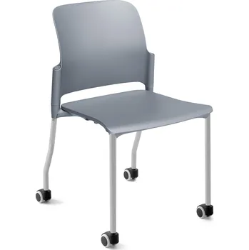 Jednací židle MAYER CLASS3 25C4 08 BARVA PLASTU: P53 ŠEDOMODRÁ, BARVA PODNOŽE: 08 STŘÍBRNÁ