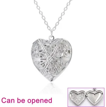 Řetízek Ocelový Přívěsek otvírací zdobené srdce s očkovým řetízkem.