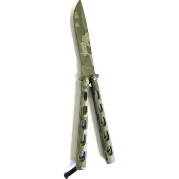 Bojový nůž Skládací nůž motýlek Kandar, CAMO 23cm