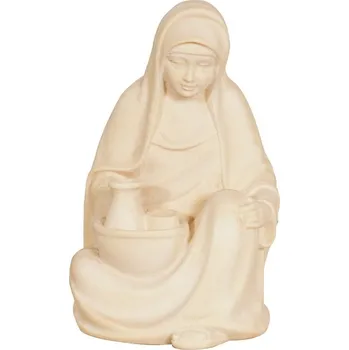 Vánoční dekorace Ornatis Sedící žena Provedení: Přírodní bez malování, Velikost stojících figur dospělých postav: 11 cm