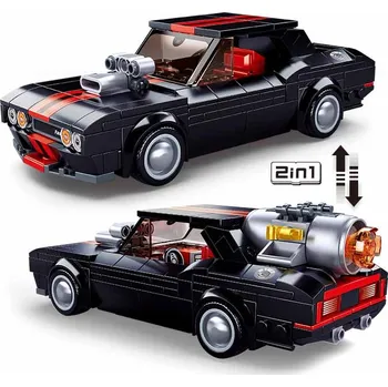 Stavebnice Sluban Sluban Model Bricks M38-B1085 Černý pouliční vůz 2v1 M38-B1085