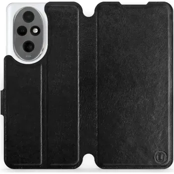 Pouzdro na mobilní telefon Flipové pouzdro Mobiwear - Honor 200 - Černé a šedé (Knížkové flip pouzdro, obal, kryt na mobil Honor 200 - Černé a šedé, materiál Umělá kůže + TPU - ochrana 360°, stojánek, silikonová vanička, magnetické zavírání)