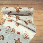 Vánoční běhoun v metráži - Kouzlo Vánoc 38 zakončení vlnkou