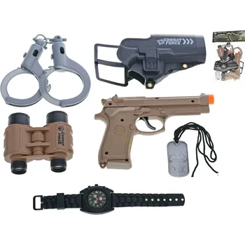 Dětská zbraň Mikro trading Vojenský set s pistolí a doplňky - 5 ks