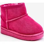 Dětské Teplé Sněhule Semišové Gooby Barva: Růžová, Velikost: 22