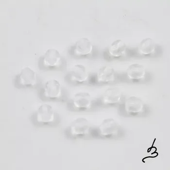 Korálek Broušené ohňovky 4mm frosty čiré – 50 ks