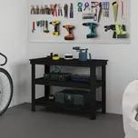 ZBXL Dílenský stůl černý 110,5x50x80 cm masivní borové dřevo