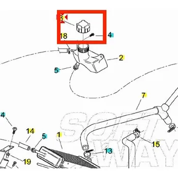 Chlazení pro motocykl Piaggio Víčko chladící kapaliny AP8101912