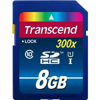Ukládání dat TRANSCEND SDHC karta 8GB Premium, Class 10 UHS-I, 300X