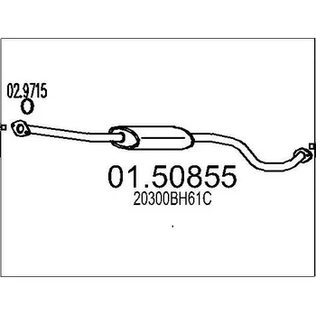 Auto-moto Stredni tlumic vyfuku MTS 01.50855